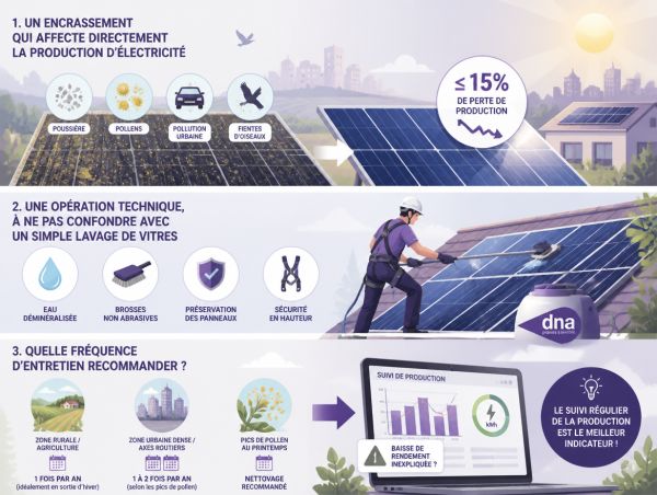 Panneaux solaires : pourquoi un entretien régulier conditionne leur rendement énergétique